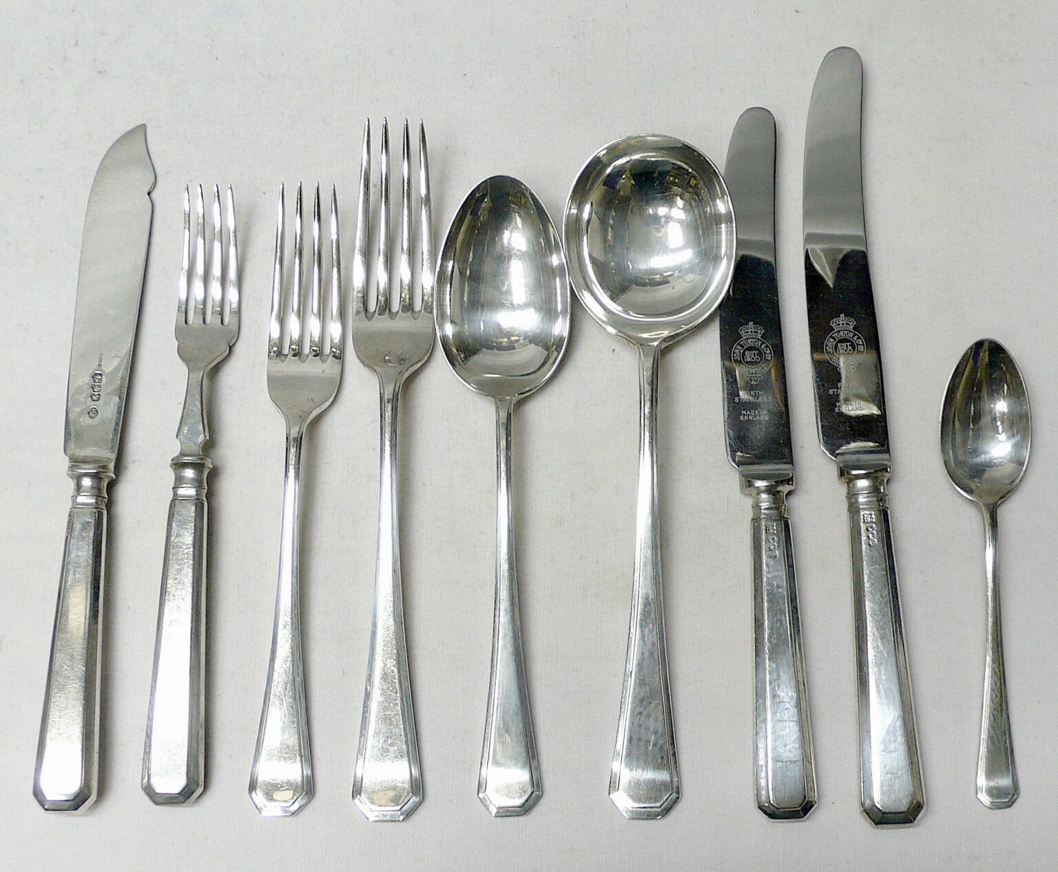 Art Deco Silver Canteen of Cutlery for 12 | waxantiques