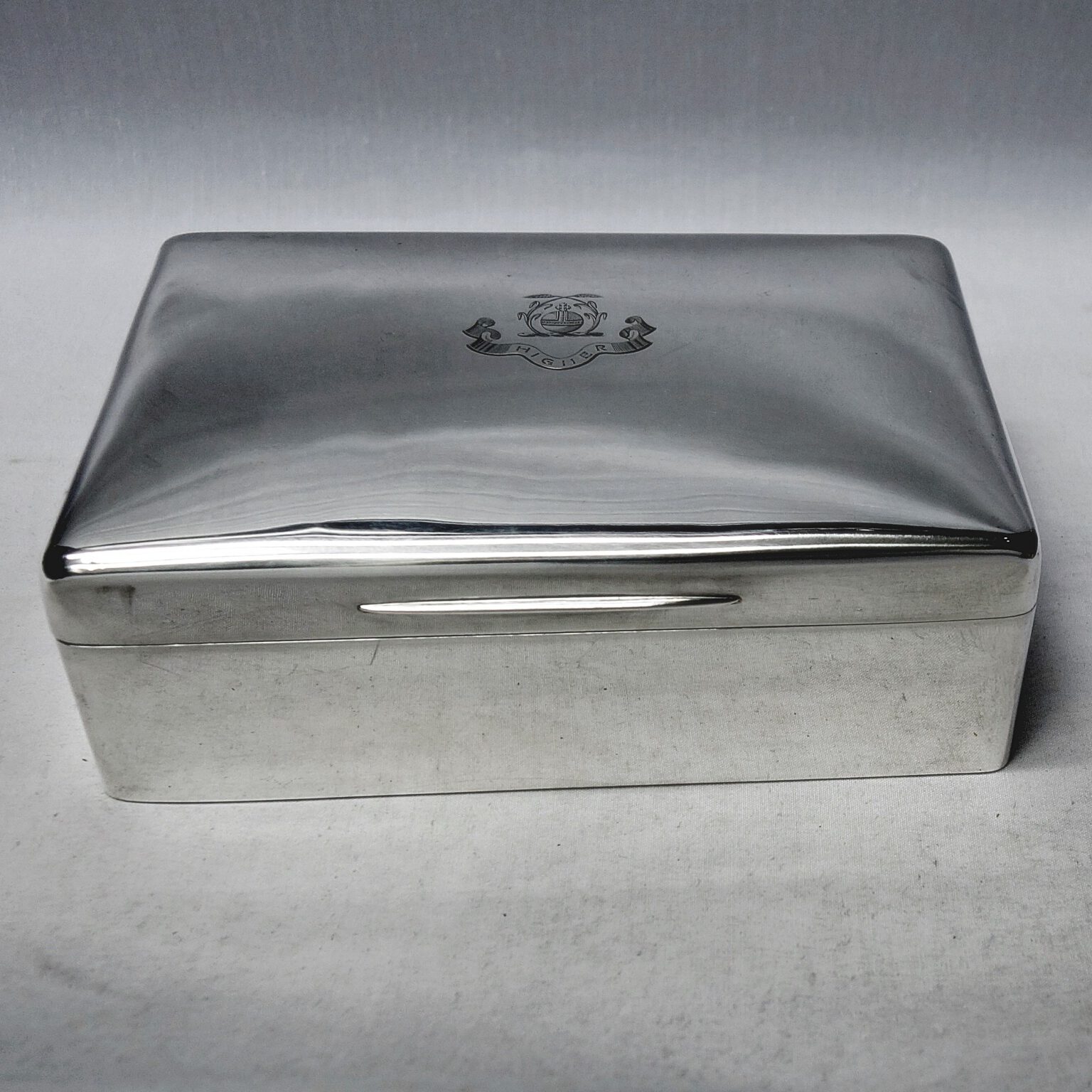 Antique Silver Cigar Box | waxantiques