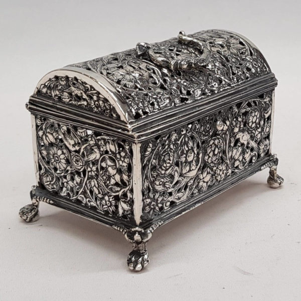 Antique Dutch Silver Marriage Casket | waxantiques