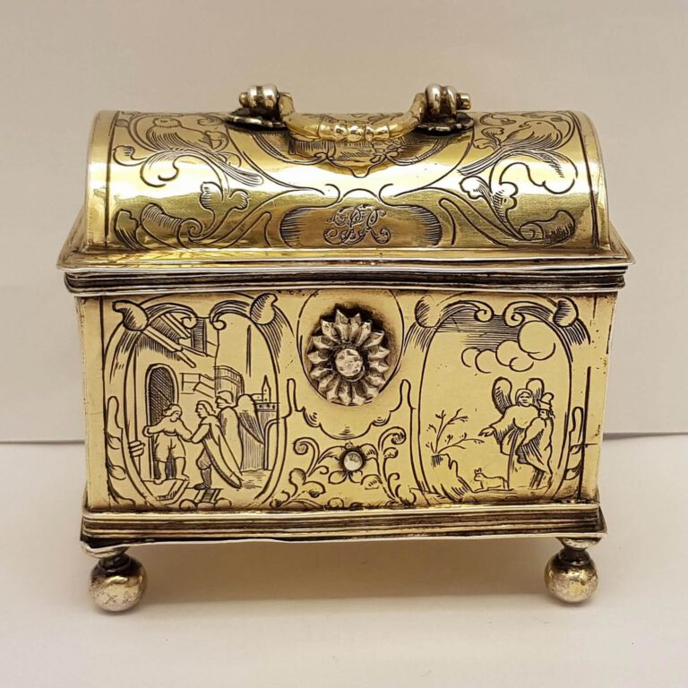 Antique Dutch Silver Marriage Box | waxantiques