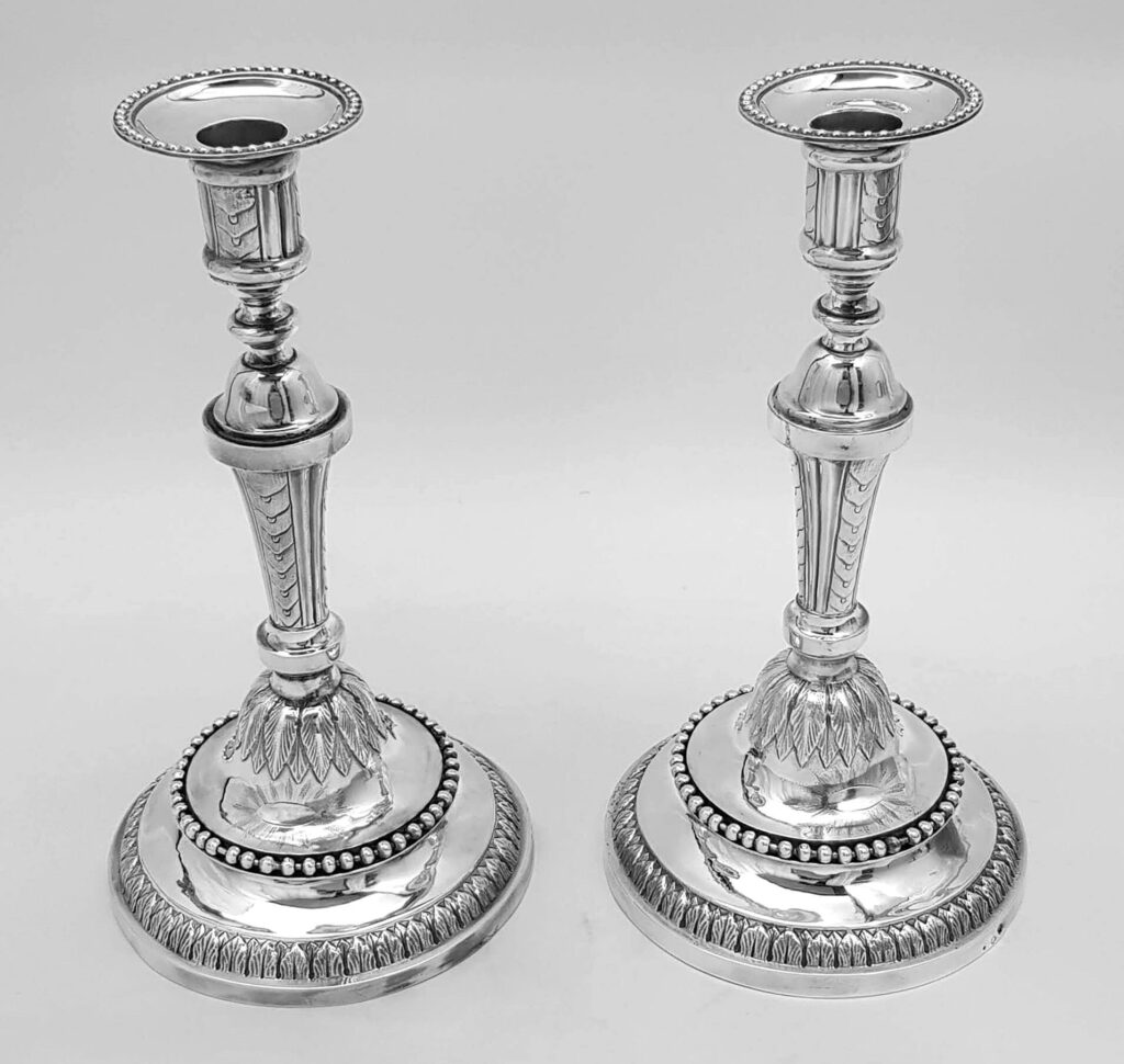 Antique French Silver Candlesticks | waxantiques