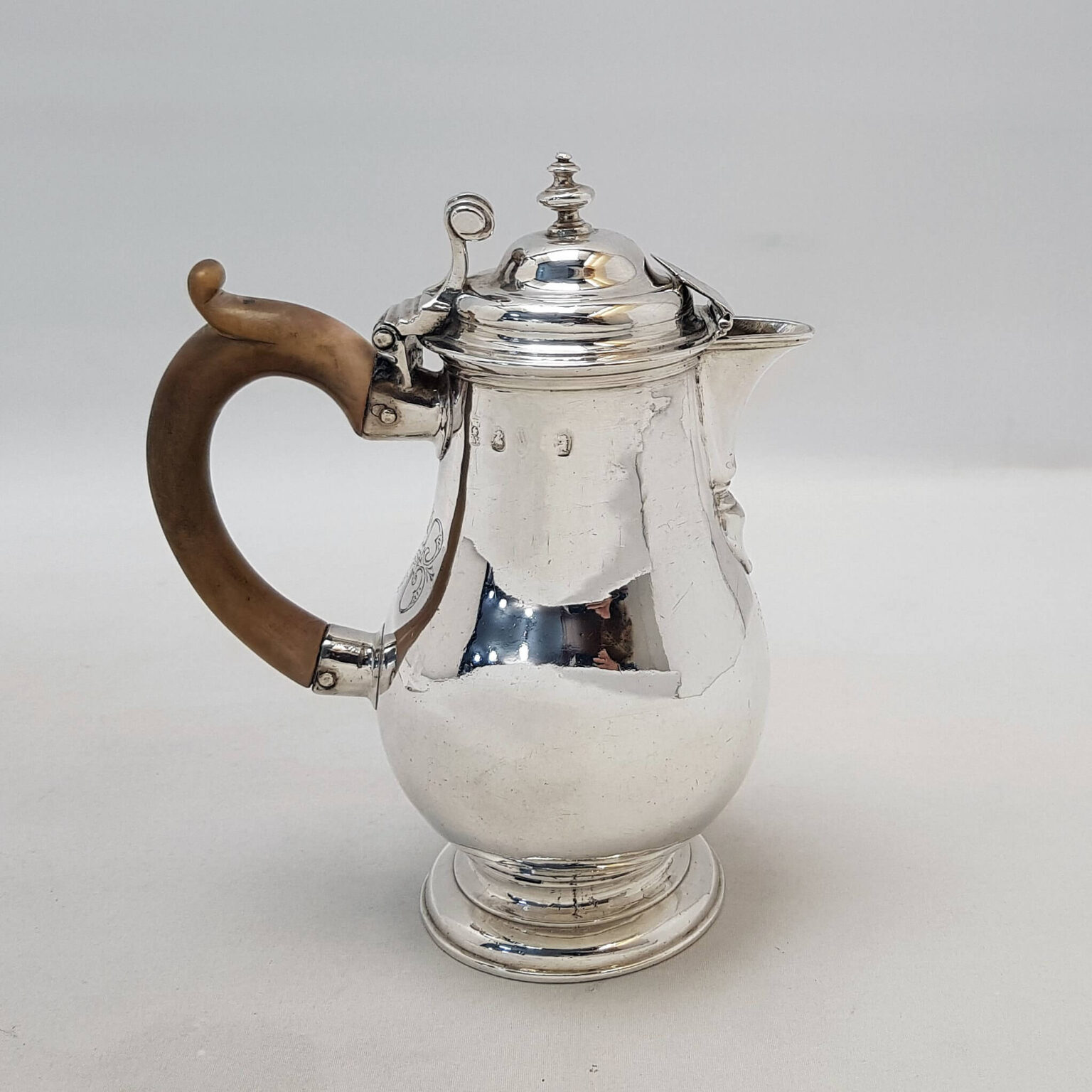 Queen Anne Antique Silver Milk Jug | waxantiques